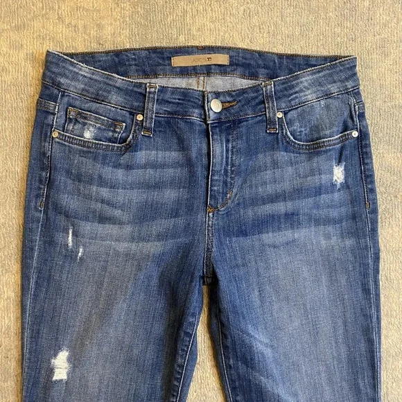 Joe's Jeans Womens 29 Medium Wash Blue Mid Rise Skinny Distressed Stretch Denim - Picture 2 of 13